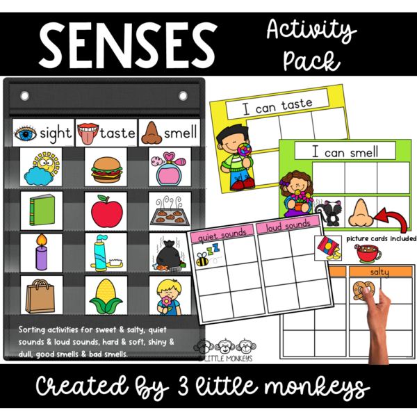 Senses Activity Pack – PDF – 3littlemonkey